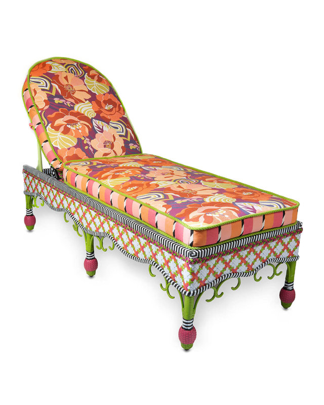 Breezy Poppy Outdoor Chaise